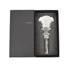 New Versace Rosenthal Germany Medusa Logo Clear Crystal Bottle Stopper Authentic