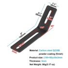 10 Pcs 4  Flush Inside 45 Degree Angle Bracket  Black Adjustable Steel Corner   