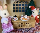 8pcs - 1 12 Scale Miniature Dollhouse Christmas Snowman Tea Set And Cookies