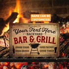 Personalized Backyard Bar And Grill Sign Outdoor Bar Patio Beer Bbq 108120074001