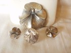 Stuart Nye Sterling Morning Glory Brooch  Earrings  Ring Set