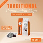 Travel Pack - Pre-filled Traditional Communion Cup - Bag Of 25 With Wafer And 10