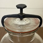 Antique 12  Wheaton Apothecary Products Since 1888 Glass Jar Screw Clamp Top