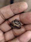 Ancient Bronze Ring Genuine Roman Byzantine Ornamented Collectible Dark Patina