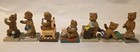 Avon Bears Of The Week Vintage Lot Of 7 Collectible Ceramic Figurines