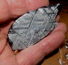 Large Muonionalusta Meteorite End Piece  Etched 96 Gms Sweden Stand