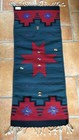 Handwoven Zapotec Wool Rug Runner 46x18 Teotitlan Del Valle Oaxaca Mexico Aztec