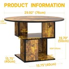 Round Coffee Table With Storage 3-tier Coffee Table For Living Room wooden Ta   