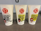 3 Original  7-11 Slurpee Cups Marvel Comics Daredevil Spider-man Black Knight Ex