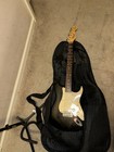 Squire Electric Guitar Fender Stratocaster Black white Tested Free Shipping
