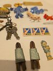 Lot Random Assorted Knick Knacks Estate Sale Illinois Cowboy Pins Key Stamp C1