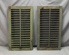Pair Vtg Shabby Exterior House Window Wood Louvered Shutters 17x32 Old 641-25b