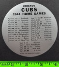 Vintage 1941 Chicago Cubs Baseball Paper Home Game Schedule