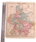 1866 Hand-colored Map Of  central Europe  Prussia Belgium  Approx 11 X 9   20840