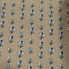 Eton Nwt 100  Silk Pocket Square In Gold With Blues   White Floral Print