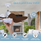 Socket Fan Light Ceiling Fans With Lights And Remote Dimmable Led