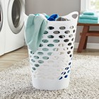 Mainstays Flexible Round Laundry Hamper  White Plastic