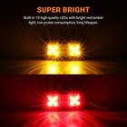14pcs Trailer Rv Marker Lights Double Bullseye 10led Red Amber Clearance