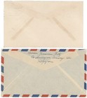 Singapore 1949   1953 Covers  one Air  W gvi 15c Solo Or 20c  25c   50c