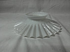 Antique Ruffled   Fluted Petticoat Milk Glass Oil Lamp Chimney Shade 2 1 4  X 8 
