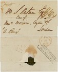 1837-8 Cover China Canton To William Wetmore Via A baring   Plymouth Ship Letter