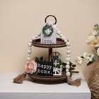  Beaded 2 Tiered Tray  Wooden Farmhouse Decoration  3pcs Tiered Tray Decor 