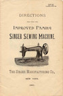 1891 Singer Directions For Improved Family Sewing Machine  22 Pages Coil Bound
