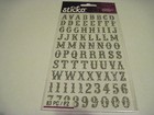 Scrapbooking Crafts Sticko Stickers Alphabet Numbers Silver Glitter Carnival