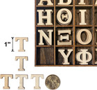 120 Pieces 1 Inch Small Wood Greek Letters With Storage Organizor Bold Font Unfi