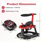 6-in-1 Baby Walker W canopy  Music  Lights  Speed height Adjustment   Wheels