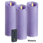Luminara 3-piece Flameless 8 5  Pillar Candle Set With Remote