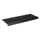 10  X 25 5  Black Rubber Stair Treads  Non-slip Waterproof  Set Of 5 New In Hand