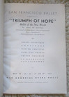 Vintage May 1944 San Francisco Ballet Program  triumph Of Hope  Jean De Botton