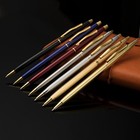 Luxury Full Metal Ballpoint Pen 1mm Black Ink Gel Pen Office Writing Stationery_