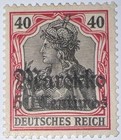 Travelstamps  Germany Offices In Morocco Ovpt Stamp Scott  51 Mint Mogh Wmk