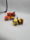 Wooden Construction  Lot X3 Cement Truck Crane Works W Thomas Train Railway Brio