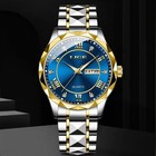 Luxury Men Watch Quartz Stainless Steel Date Luminous Waterproof Male Wristwatch