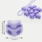 20pcs Knitting Needle Stoppers Heart Plastic Cord Locks Double Hole Needle