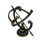 Antique vintage Brass Garden Armillary Sphere Sundial Roman Numeral India Made