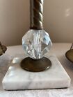 Vintage 18 5    Brass Decorative Scale W  Eagle Top Scales Of Justice Marble Base