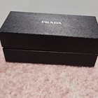 Prada Black Leather Hard Clamshell Case For Glasses sunglasses Designer