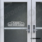 Please Keep Door Closed Sign Vinyl Sticker Decals Business Signs Decal