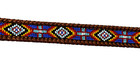 Vtg 90 s Unisex Southwestern Native American Braided Beaded Leather Belt Size 38