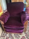 Beautiful Kroehler- 1930 - Living Room Furniture Purple Velvet Mohair Davenport