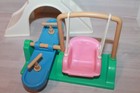 Fisher-price Loving Family Dollhouse Outdoor Playground Covered Slide Swing Set