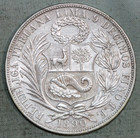Peru 1890  t f     900 Silver Sol    Au