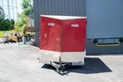 Ga Cargo 7x16 Enclosed Cargo Trailer Tandem Axle Extra Height Ramp Door Red