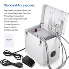 Portable Dental Mobile Delivery Unit Air Compressor Suction Syringe System 4hole