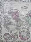 World In Double Hemispheres Polar Projections World Rivers 1867 Decorative Map