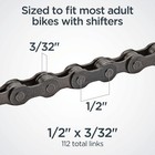 Schwinn Bike Chain  1 2  X 3 32  Derailleur 1 2 Inch X 3 32 Inch  Silver